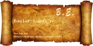 Basler Eugén névjegykártya